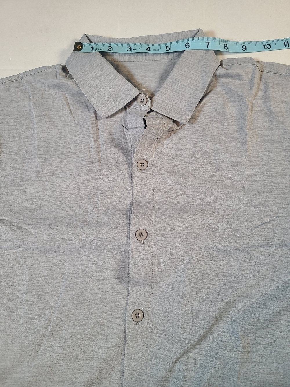 Banzhuke Men's Long-Sleeve Button-Up Shirt in Light Gray NWT Medium - Picture 11 of 12